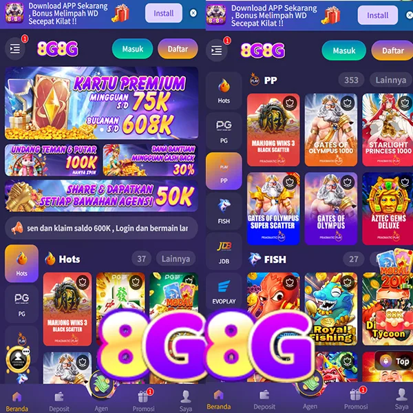 8G8G Bonus Member Baru 100%